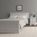 BORDEAUX 5' HIGH END BED - IVORY - Blythe Living