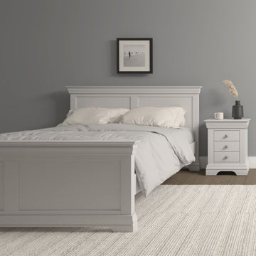 BORDEAUX 5' HIGH END BED - IVORY - Blythe Living