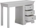 BORDEAUX 3 DRAWER DRESSING TABLE SET - PEBBLE GREY/OAT FABRIC - Blythe Living