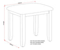 BORDEAUX DRESSING TABLE STOOL - IVORY - Blythe Living