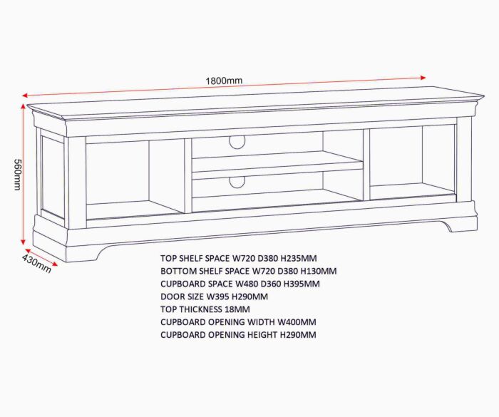 BORDEAUX TV STAND - PEBBLE GREY/OAK - Blythe Living