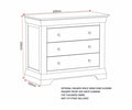 BORDEAUX 3 DRAWER DRESSING TABLE SET - IVORY/OAT FABRIC - Blythe Living