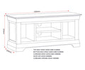 BORDEAUX SMALL TV STAND - IVORY/OAK - Blythe Living