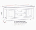 BORDEAUX SMALL TV STAND - PEBBLE GREY/OAK - Blythe Living