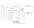 BORDEAUX NEST OF 2 TABLES - IVORY/OAK - Blythe Living