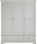 BORDEAUX 3 DOOR WARDROBE - PEBBLE GREY - Blythe Living