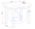 BORDEAUX DRESSING TABLE STOOL - PEBBLE GREY - Blythe Living