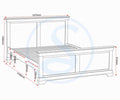 BORDEAUX 5' HIGH END BED - IVORY - Blythe Living