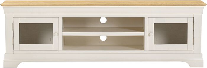 BORDEAUX TV STAND - IVORY/OAK - Blythe Living