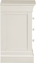 BORDEAUX 3 DRAWER BEDSIDE - IVORY - Blythe Living