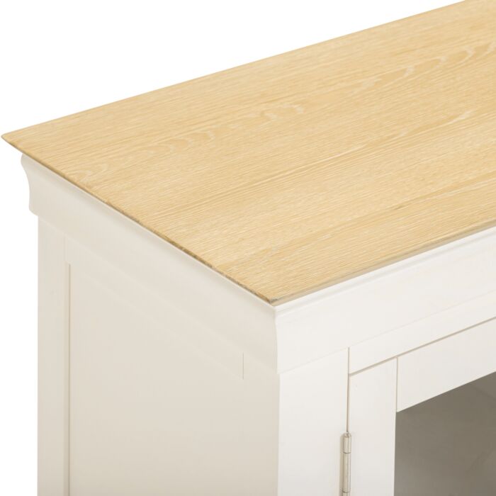 BORDEAUX TV STAND - IVORY/OAK - Blythe Living