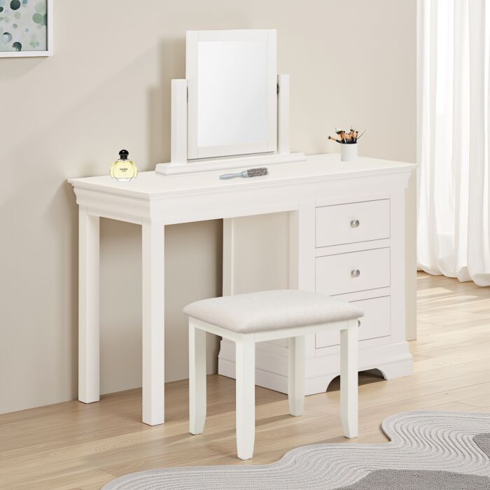 BORDEAUX 3 DRAWER DRESSING TABLE - IVORY - Blythe Living