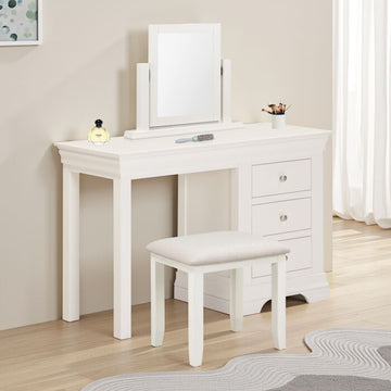 BORDEAUX 3 DRAWER DRESSING TABLE - IVORY - Blythe Living