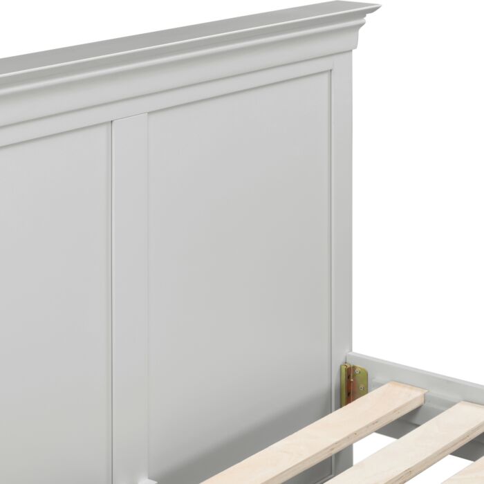 BORDEAUX 4'6" HIGH END BED - PEBBLE GREY - Blythe Living
