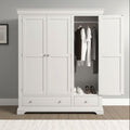 BORDEAUX 3 DOOR WARDROBE - IVORY - Blythe Living