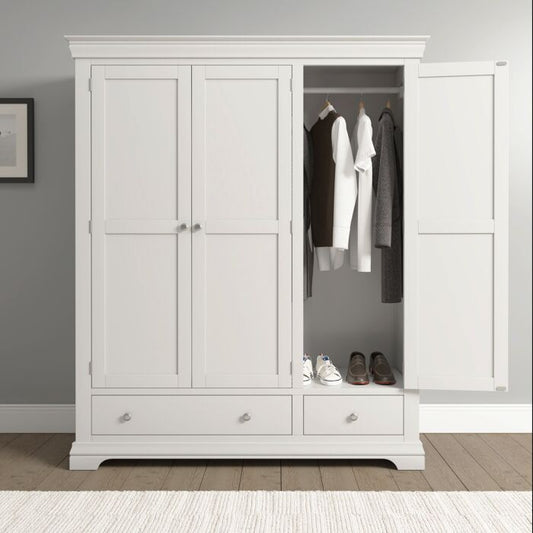 BORDEAUX 3 DOOR WARDROBE - IVORY - Blythe Living