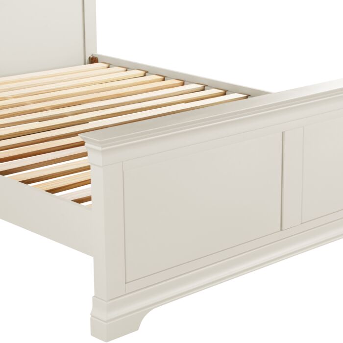 BORDEAUX 5' HIGH END BED - IVORY - Blythe Living