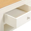 BORDEAUX 2 DRAWER COFFEE TABLE - IVORY/OAK - Blythe Living