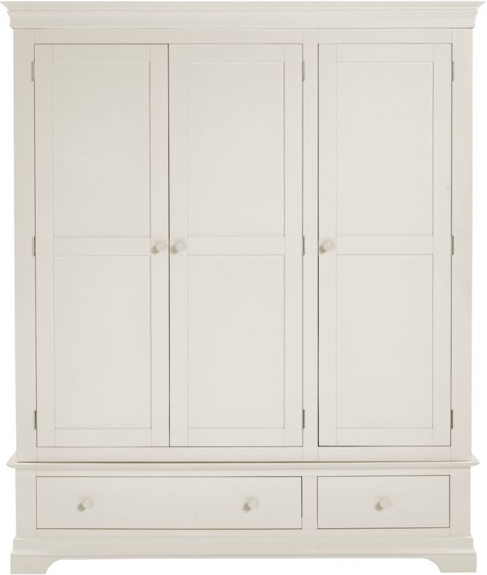 BORDEAUX 3 DOOR WARDROBE - IVORY - Blythe Living