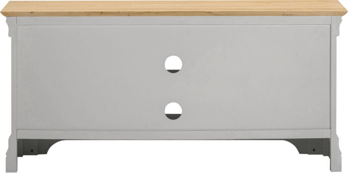 BORDEAUX SMALL TV STAND - PEBBLE GREY/OAK - Blythe Living