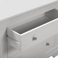 BORDEAUX 3 DRAWER DRESSING TABLE SET - IVORY/OAT FABRIC - Blythe Living