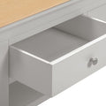 BORDEAUX 2 DRAWER COFFEE TABLE - PEBBLE GREY/OAK - Blythe Living