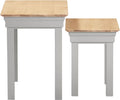 BORDEAUX NEST OF 2 TABLES - PEBBLE GREY/OAK - Blythe Living
