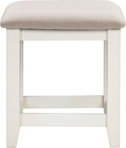 WINDSOR DRESSING TABLE STOOL - IVORY/OAT FABRIC