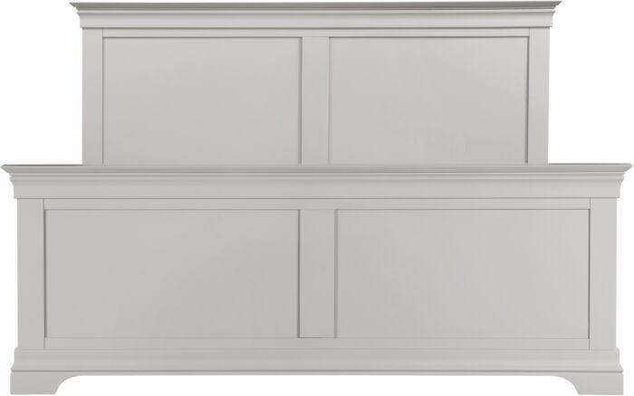 BORDEAUX 5' HIGH END BED - PEBBLE GREY - Blythe Living