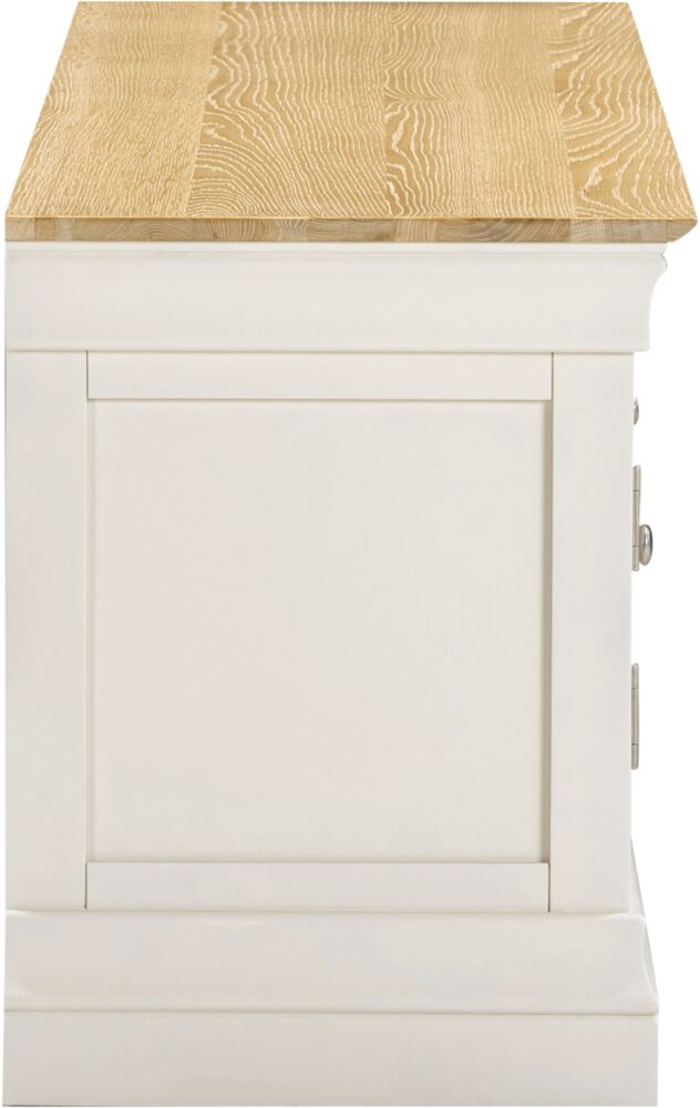 BORDEAUX TV STAND - IVORY/OAK - Blythe Living