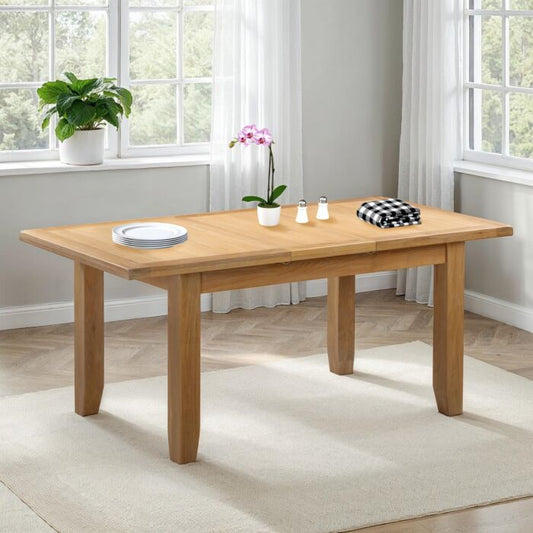 WINDSOR EXTENDING DINING TABLE - NATURAL OAK