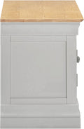 BORDEAUX SMALL TV STAND - PEBBLE GREY/OAK - Blythe Living