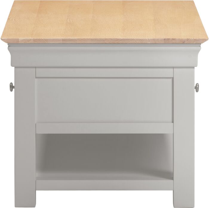 BORDEAUX 2 DRAWER COFFEE TABLE - PEBBLE GREY/OAK - Blythe Living