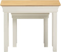 BORDEAUX NEST OF 2 TABLES - IVORY/OAK - Blythe Living