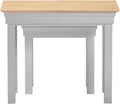 BORDEAUX NEST OF 2 TABLES - PEBBLE GREY/OAK - Blythe Living