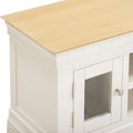 BORDEAUX SMALL TV STAND - IVORY/OAK - Blythe Living