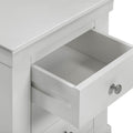 BORDEAUX 3 DRAWER BEDSIDE - PEBBLE GREY - Blythe Living