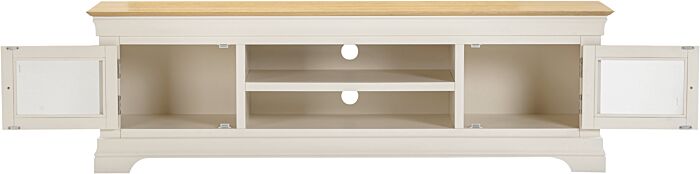 BORDEAUX TV STAND - IVORY/OAK - Blythe Living