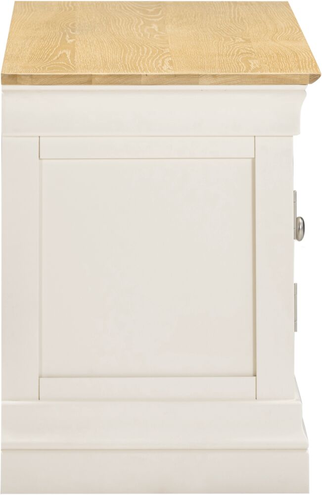 BORDEAUX SMALL TV STAND - IVORY/OAK - Blythe Living