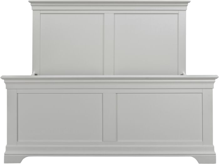 BORDEAUX 4'6" HIGH END BED - PEBBLE GREY - Blythe Living