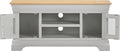 BORDEAUX SMALL TV STAND - PEBBLE GREY/OAK - Blythe Living