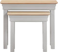 BORDEAUX NEST OF 2 TABLES - PEBBLE GREY/OAK - Blythe Living