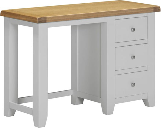 WINDSOR 3 DRAWER DRESSING TABLE - PEBBLE GREY/OAK
