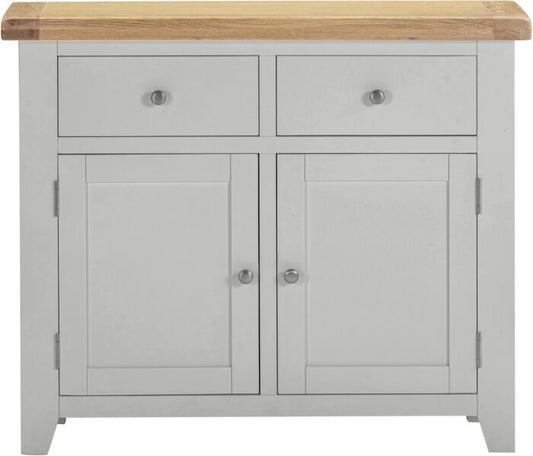 WINDSOR 2 DOOR 2 DRAWER SIDEBOARD - PEBBLE GREY/OAK