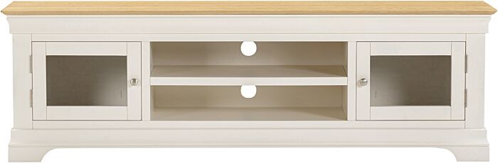 BORDEAUX TV STAND - IVORY/OAK - Blythe Living