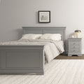 BORDEAUX 5' HIGH END BED - PEBBLE GREY - Blythe Living