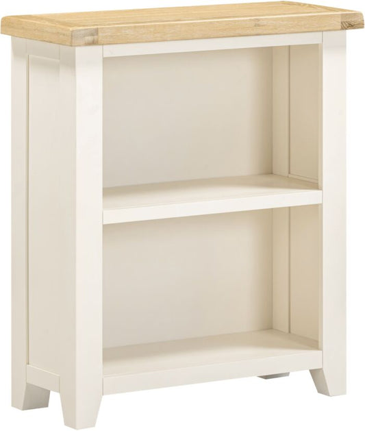WINDSOR LOW BOOKCASE - IVORY/OAK