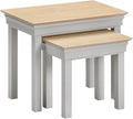 BORDEAUX NEST OF 2 TABLES - PEBBLE GREY/OAK - Blythe Living