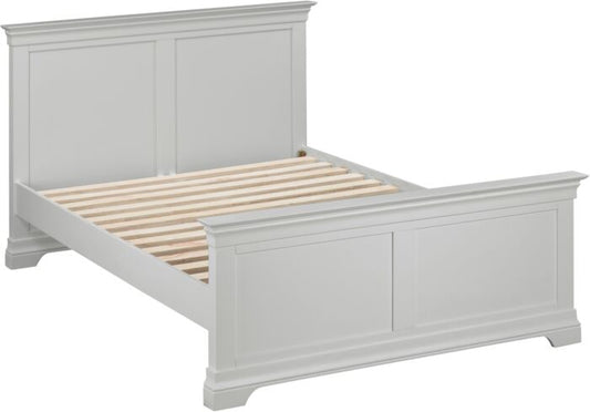 BORDEAUX 4'6" HIGH END BED - PEBBLE GREY - Blythe Living