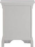 BORDEAUX 3 DRAWER BEDSIDE - PEBBLE GREY - Blythe Living